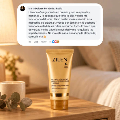 Mascarilla Nocturna Iluminadora de Cúrcuma y Ácido Kójico Zilen