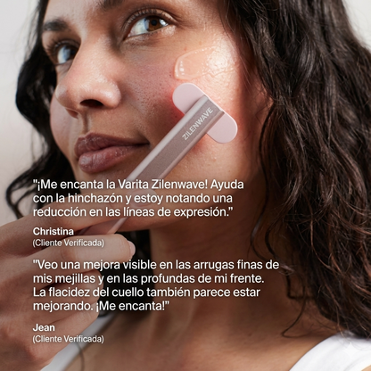 Varita Skincare Zilenwave - Renovación Facial Radiante 4 en 1 con Terapia de Luz Roja