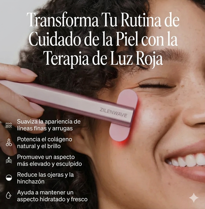 Varita Skincare Zilenwave - Renovación Facial Radiante 4 en 1 con Terapia de Luz Roja