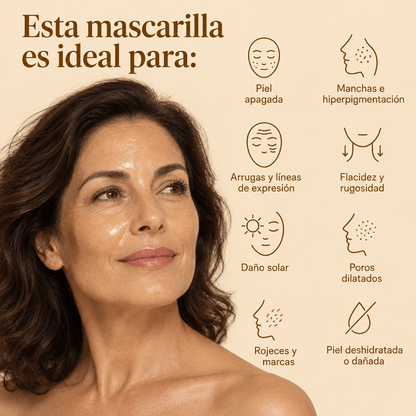 Mascarilla Nocturna Iluminadora de Cúrcuma y Ácido Kójico Zilen